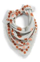 Women's Madwell Clover Grid Square Scarf, Size - Blue