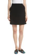 Women's Kate Spade New York Ruffle Trim A-line Skirt - Black