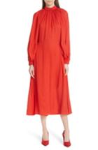 Women's Tibi Georgette Side Toggle Tie Dress - Red