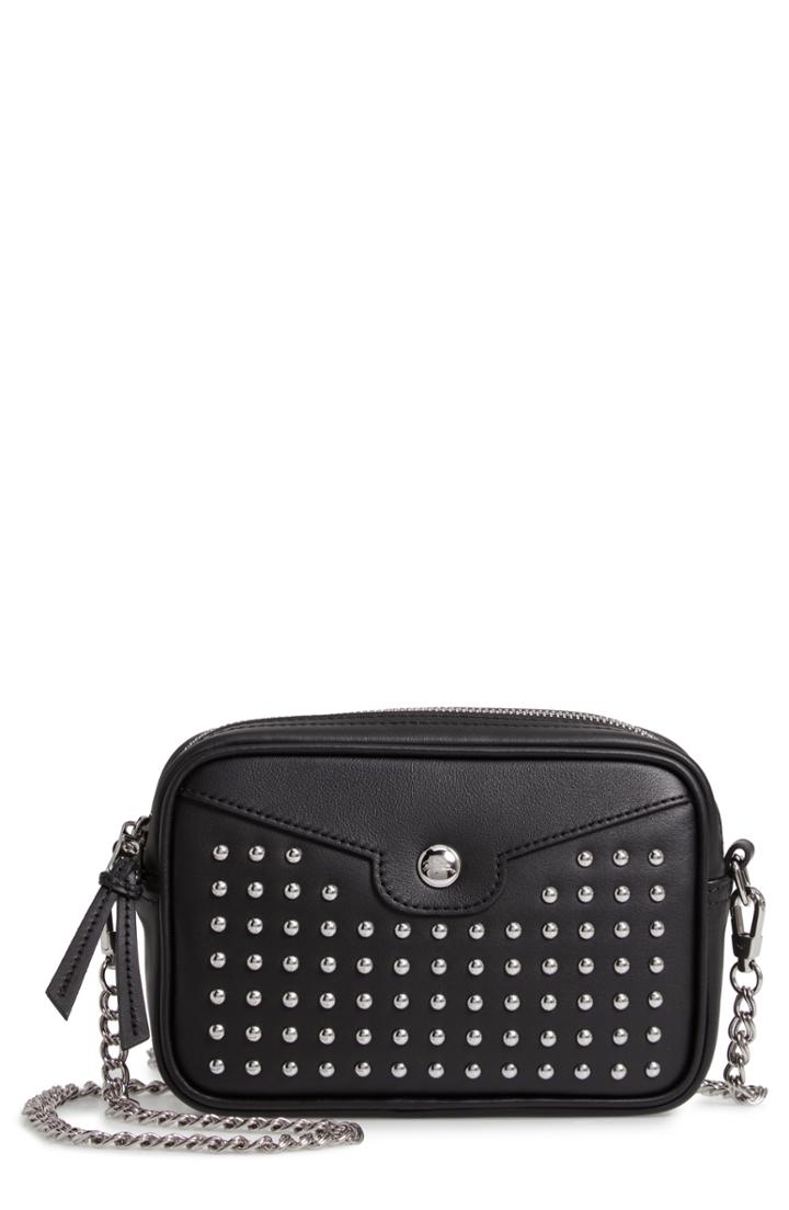 Longchamp Mademoiselle Studded Leather Camera Bag - Black