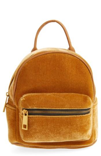 Street Level Velvet Backpack - Yellow