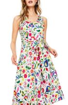 Women's Boden Jade Fit & Flare Linen Cotton Dress