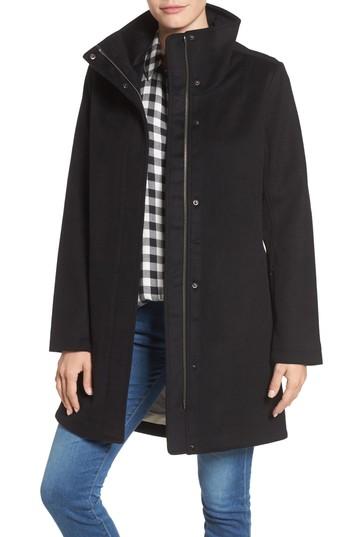 Women's Pendleton Campbell Waterproof Boiled Wool Coat - Black