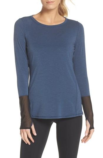 Women's Zella Tone Up Cutout Tee, Size - Blue