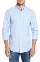 Men's Vineyard Vines Stowaway Plaid Tucker Classic Fit Sport Shirt, Size - Blue