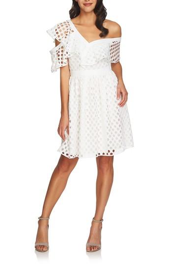 Women's Cece Off The Shoulder Ruffle Dress - White