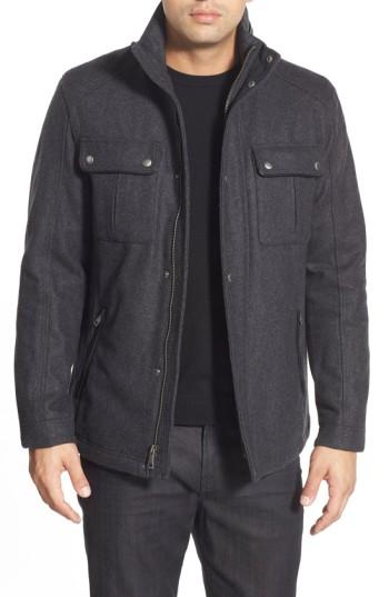 Men's Cole Haan Melton Coat, Size - Grey
