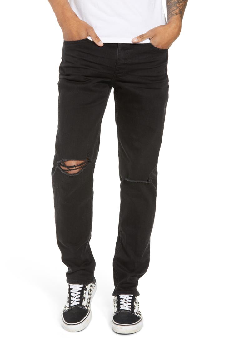 Men's The Rail Ripped Skinny Jeans X 32 - Black