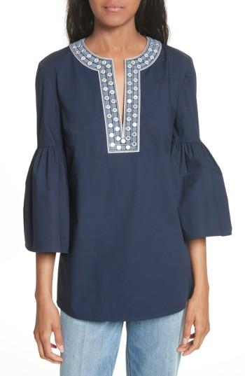 Women's Tory Burch Ariana Bell Sleeve Tunic