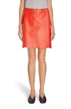 Women's Acne Studios Shirin Leather Miniskirt Us / 32 Eu - Red