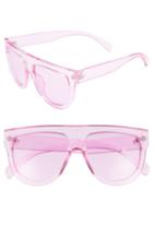 Women's Glance Eyewear 65mm Transparent Shield Sunglasses - Pink