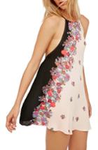 Women's Free People It's A Cinch Print Slipdress - Black