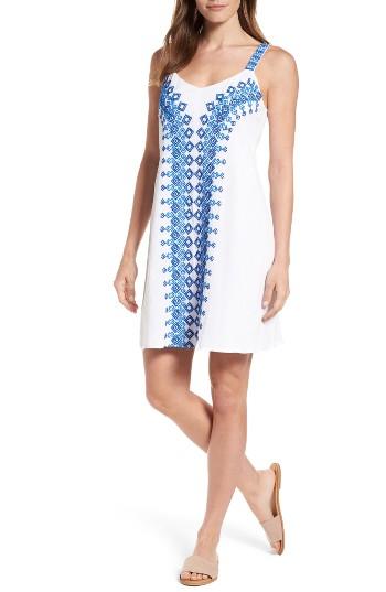 Women's Tommy Bahama Embroidered Cotton Shift Dress