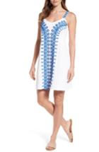 Women's Tommy Bahama Embroidered Cotton Shift Dress