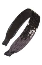 Cara Sequin Headband, Size - Black