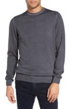 Men's Sand V-neck Merino Wool Sweater - Grey