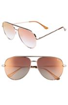 Women's Quay Australia X Desi Perkins High Key 62mm Aviator Sunglasses - Rose/ Copper Fade