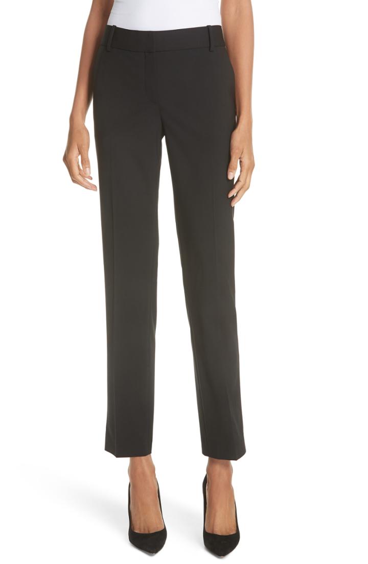 Women's Theory Straight Leg Stretch Wool Trousers