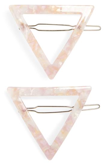 Ella Shea 2-pack Marbled Open Triangle Barrettes