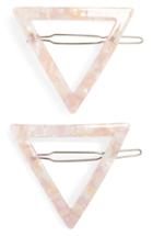 Ella Shea 2-pack Marbled Open Triangle Barrettes