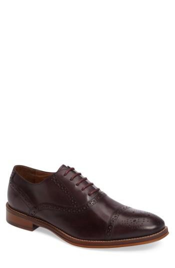 Men's Johnston & Murphy Conard Cap Toe Oxford M - Burgundy