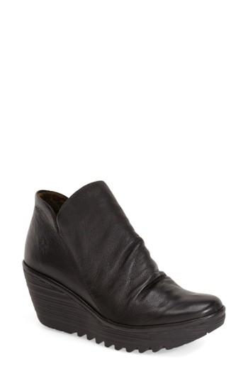 Women's Fly London 'yip' Wedge Bootie -10.5us / 41eu - Black