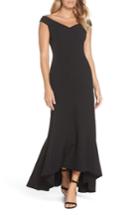 Women's Vince Camuto Off The Shoulder Trumpet Dress - Black