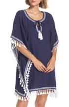 Women's Tommy Bahama Voile Cover-up Tunic /x-large - Blue