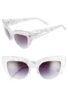 Women's Vow London Sophia 51mm Cat Eye Sunglasses - White Tortoise