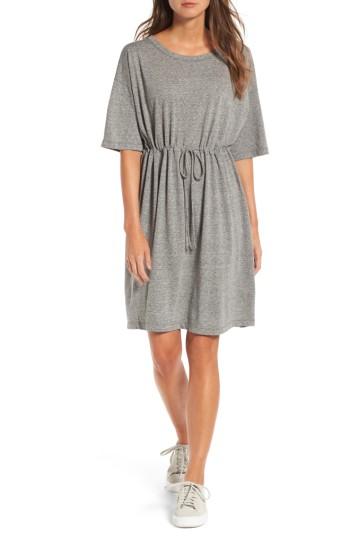 Women's Current/elliott Drawstring Waist Shift Dress - Grey
