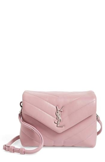 Saint Laurent Toy Loulou Calfskin Leather Crossbody Bag - Blue/green