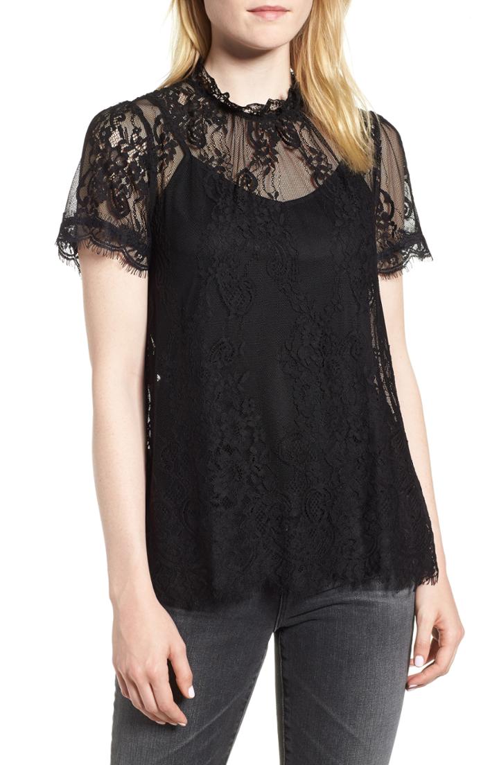 Women's Chelsea28 Lace Ruffle Collar Blouse