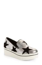 Women's Stella Mccartney Binx Stars Platform Slip-on Sneaker Us / 40eu - Metallic