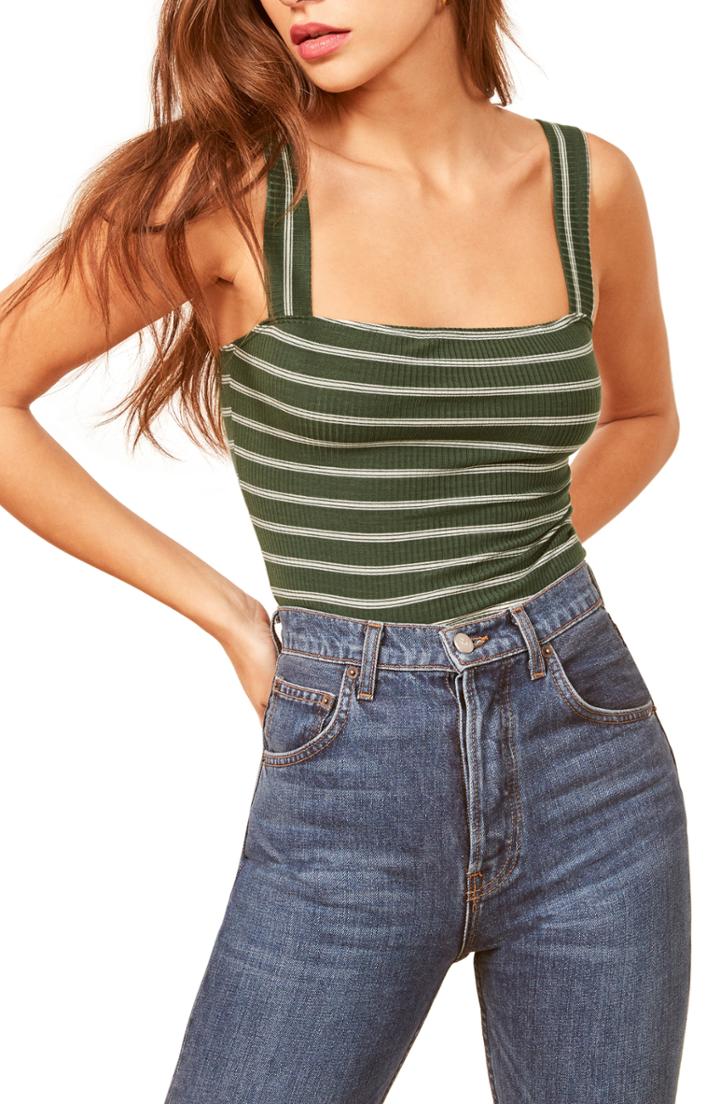 Women's Reformation Canyon Tank - Green