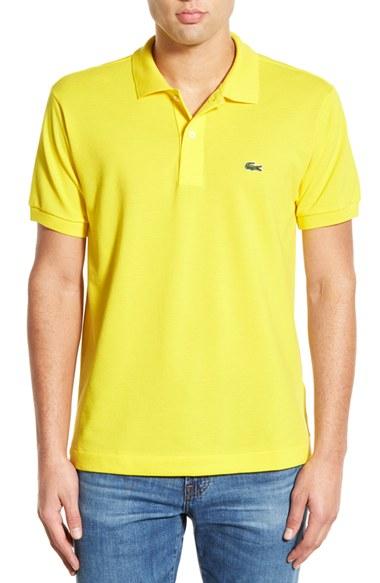 Men's Lacoste 'l1212' Pique Polo (s) - Yellow