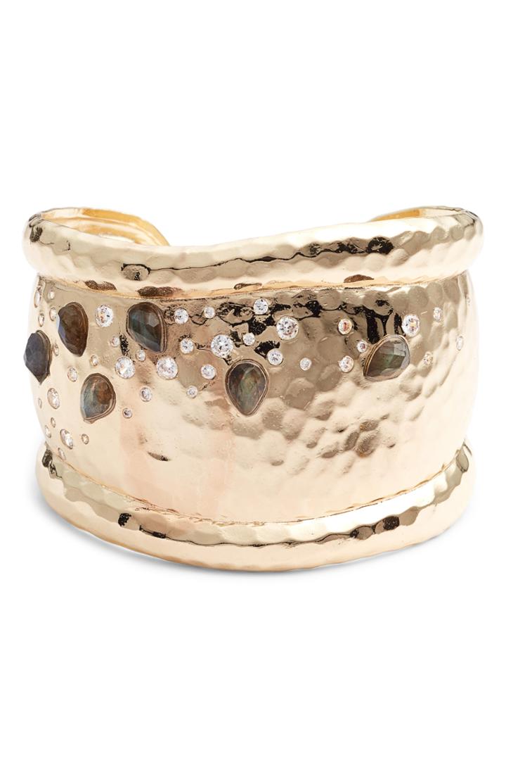 Women's Melinda Maria Layla Labradorite & Crystal Cuff Bracelet