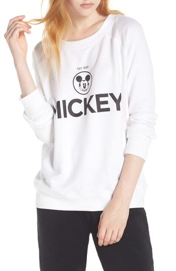 Women's David Lerner Mickey Sweatshirt - White