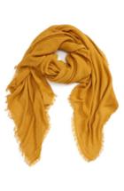 Women's David & Young Textured Square Scarf, Size - Yellow