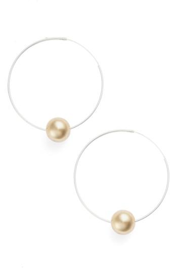 Women's Argento Vivo Sphere Station Hoop Earrings