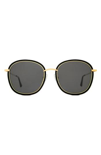 Women's Gentle Monster Mad Crush 57mm Round Sunglasses - Black
