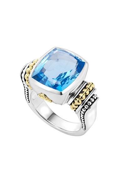 Women's Lagos 'caviar Color' Medium Semiprecious Stone Ring