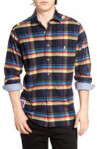 Men's Psycho Bunny Flannel Woven Shirt (xs) - Blue