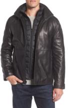 Men's Marc New York Hartz Leather Jacket With Quilted Bib