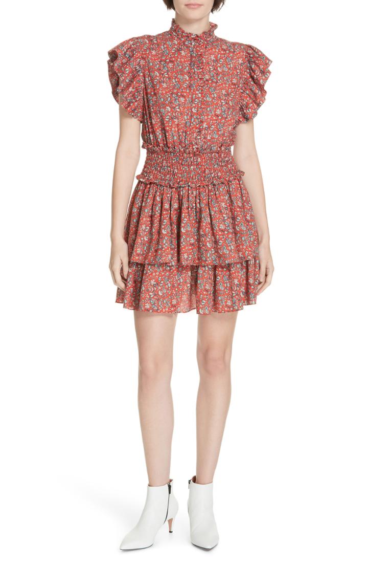 Women's La Vie Rebecca Taylor Gitane Floral Minidress - Pink