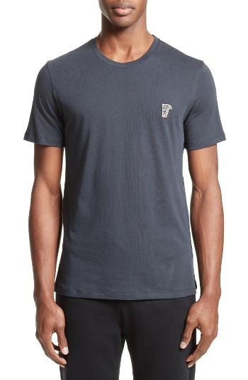 Men's Versace Collection Half Medusa Patch T-shirt - Blue