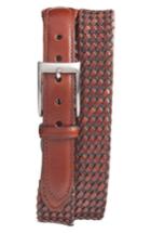 Men's Torino Belts Woven Leather Belt - Black/ Cognac