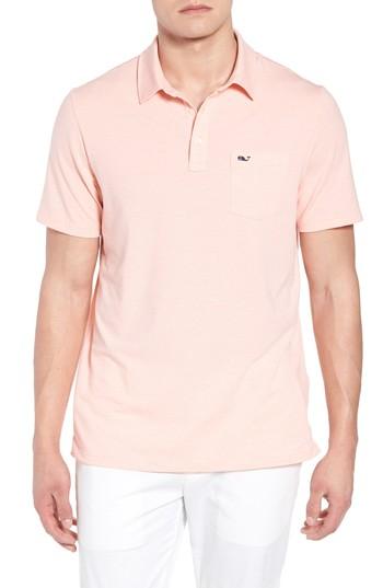Men's Vineyard Vines Edgartown Solid Stretch Polo - Orange
