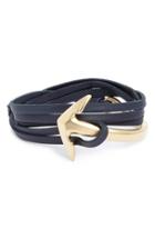 Men's Miansai Anchor Leather Wrap Bracelet
