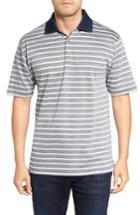 Men's Bobby Jones Breene Jacquard Stripe Polo - Blue