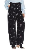 Women's Vince Camuto Delicate Floral Wide Leg Pants - Black